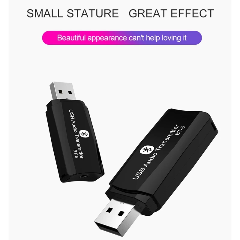 USB Bluetooth 5,0 приемник 3,5 мм разъем HIFI стерео аудио адаптер для ТВ ПК колонки