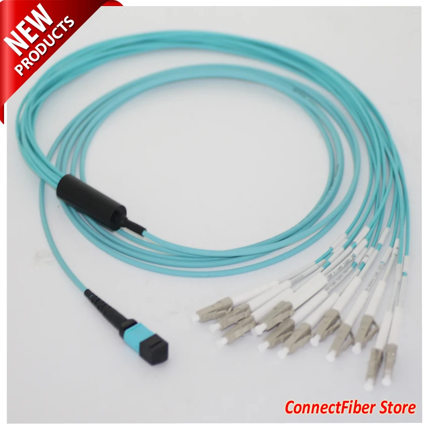 12F MPO MTP-LC UPC многомодовый OM3 Fanout волоконный кабель