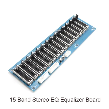 

15 Band Stereo EQ Equalizer Board 2.0Channel Preamplifier Tone Adjustable Preamp module