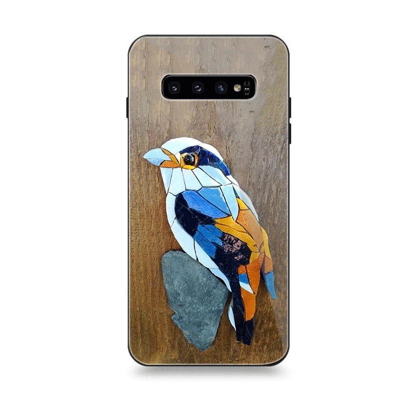 Мобильный чехол для телефона Стекло для samsung A10 A20 A30 A40 A50 A60 A70 S7 край S8 Plus Note 8 9 S10 крышка птица
