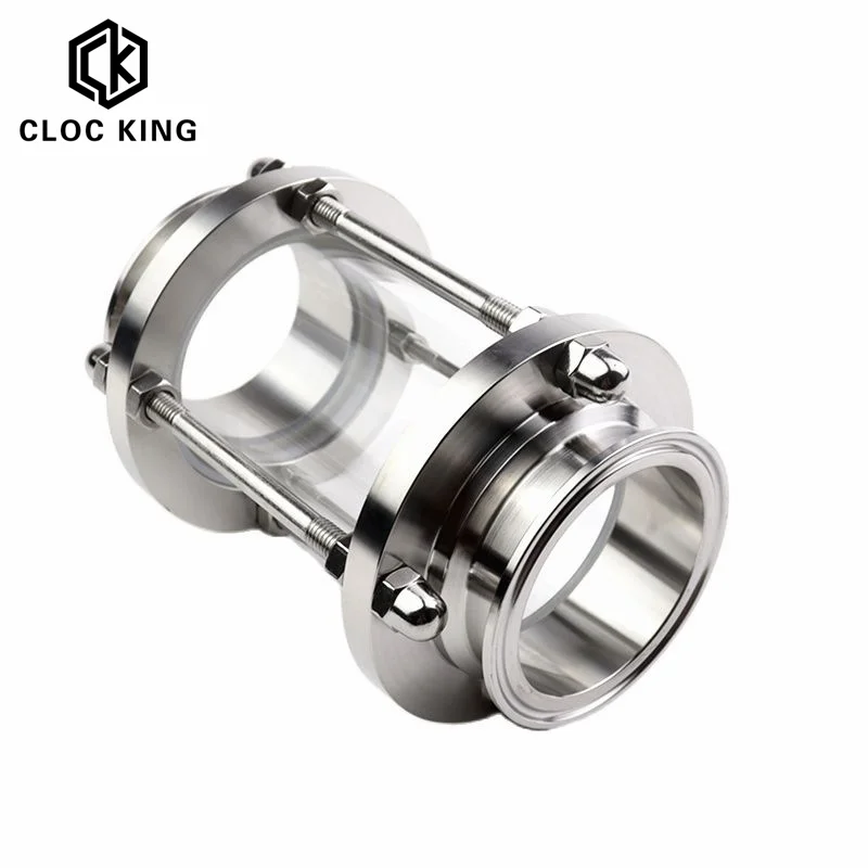 3/4" 1" 1-1/4" 1.5" 2" 3" Tri Clamp Clover Sanitay Flow Sight Glass Diopter Fit Pipe OD SUS 304 Stainless Steel Fitting Homebrew