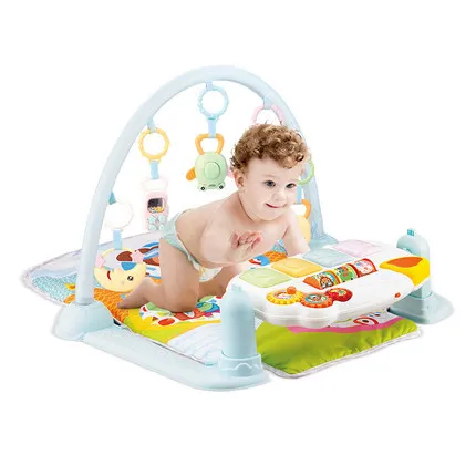 Youleen 9309 кик и играй на фортепиано, гимнастический коврик для новорожденных, погремушка для новорожденных, музыкальный пусковой коврик для ползания