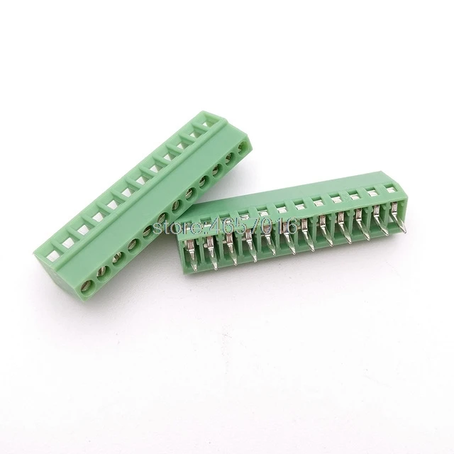 10 шт. KF128 12 полюсов/12 Pin 2,54 мм/0," PCB Универсальный винтовой клеммный блок разъем