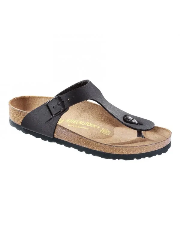 BIRKENSTOCK GIZEH Cuero Negro BIRKO FLOR