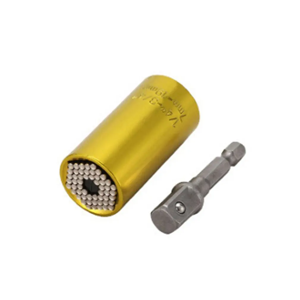  2Pcs/set Magic Spanner Grip Multi Function Universal Ratchet Socket 7-19mm Power Drill Adapter Car 