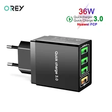 OREY 36 Вт Быстрая зарядка 3,0, 4 порта USB зарядное устройство для samsung Note 9 QC 3,0 настенное зарядное устройство адаптер для Xiaomi быстрое зарядное устройство