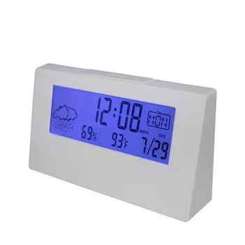 

Antique Style Digital Wooden LED Alarm Clock Wood Retro Clock Desktop Table Decor Voice Control Snooze Function For Bedroom