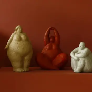 

AMERICAN ABSTRACT FAT WOMAN RESIN ACCESSRIES HOME LIVINGROOM TABLE FIGURINES DECORATION HOTEL OFFICE DESKTOP SCULPTURE CRAFTS