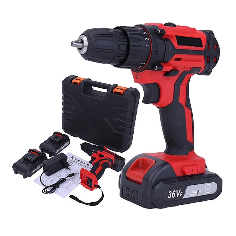 Беспроводная ударная дрель мини-шуруповерт с литий-ионным аккумулятором 12 в 18 36 В