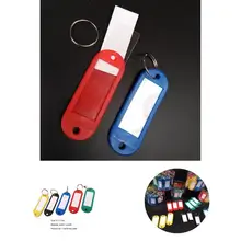 

Utility Key Chains Round Edges with Hanging Circle Mini Key Labels with Rings Luggage ID Cards Marking Tags 50Pcs/Set