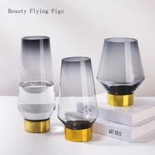 Прямые продажи, новая стеклянная ваза для гостиной, Балконная вилка, сухой цветок, ТВ, кабинет, крыльцо, современный обеденный стол, украшение для дома, украшения