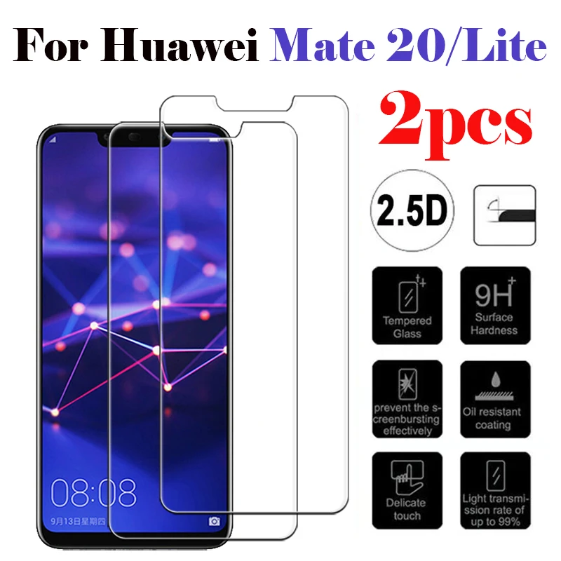 

2pcs Protective Glass On For Huawei Mate 20 Huaweii Mate 20 Lite Light Mate20 20lite Screenprotector Hauwei Safety Glas Protect