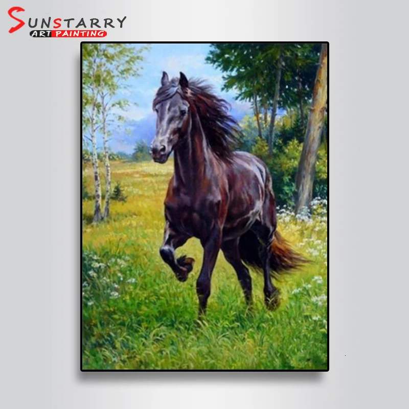 Sunstarry Full Square/Round Diamond Painting Horse DIY Embroidery Animal Kits Handmade Needlework Rhinestone Mosaic Home Decor - Цвет: A1994