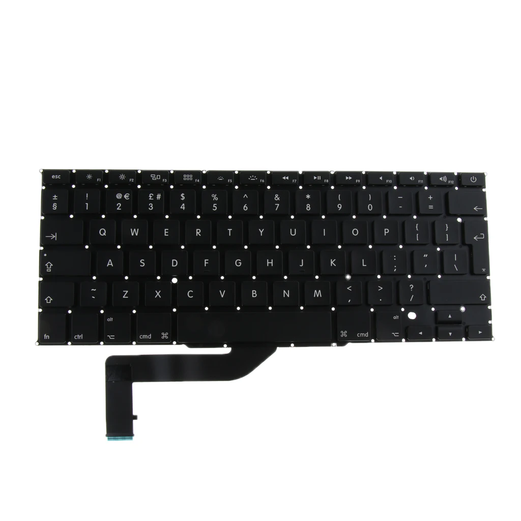 Laptop Keyboard Accessory UK Layout for Apple MacBook Pro Retina 15 Inch A1398 (Black)