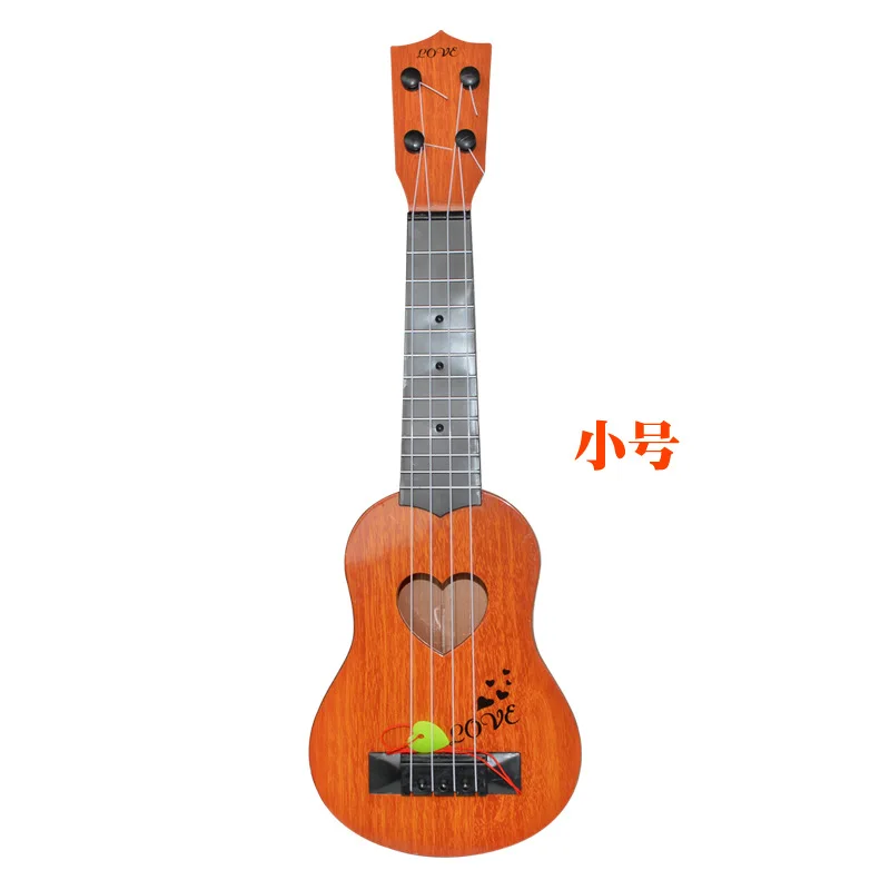small Игрушечное укулеле, Детская маленькая гитара для начинающих, игрушечный музыкальный инструмент для мальчиков и девочек - Цвет: small