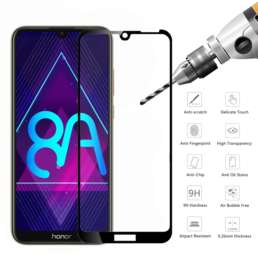 На Honor8A glas протектор экрана Защитное стекло для huawei Honor 8A 8 A 8A Pro 8apro JAT-L41 JAT-LX1 6,09 ''Защитная Броня пленка