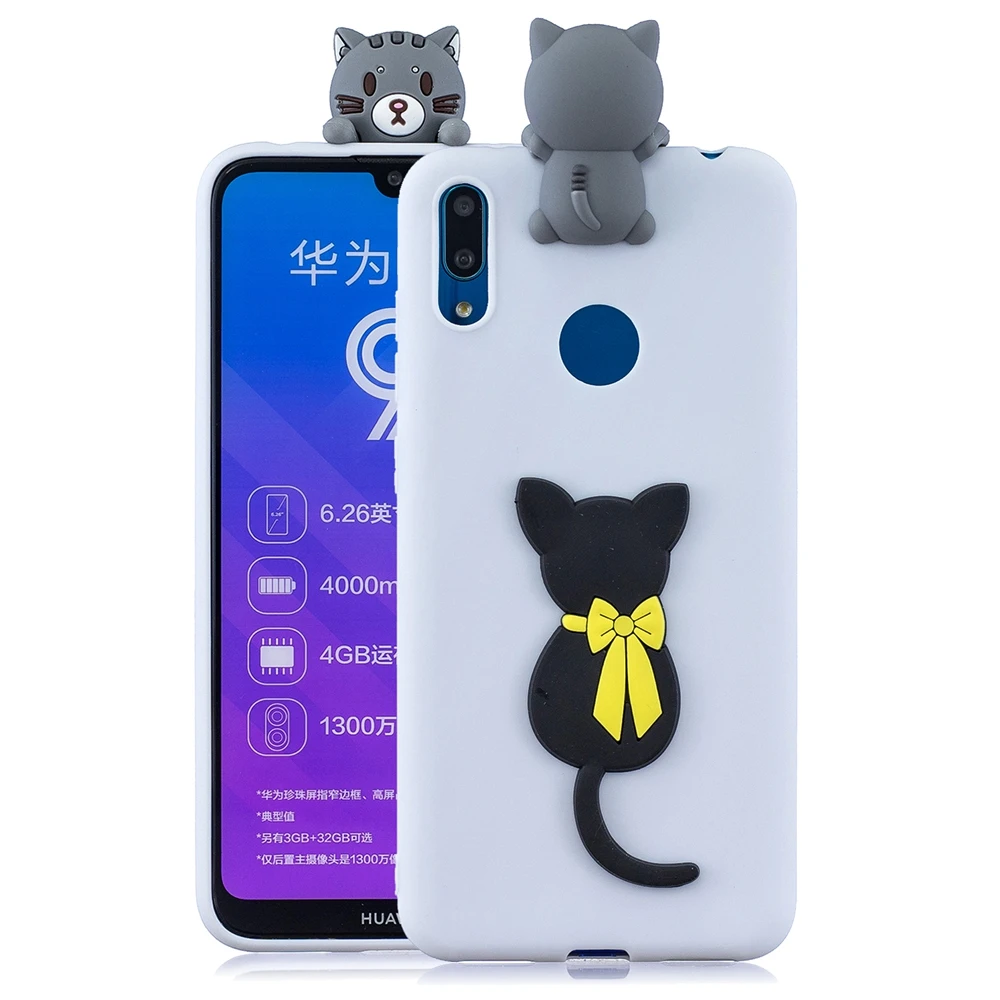 Etui huawei Y6 Y7 Prime чехол Крышка Y5 Y7 Y9 симпатичный типа сделай себе сам 3D собаки в форме единорога панда силиконовый чехол для принципиально huawei Y6 Y7 Y9 чехол - Цвет: 3