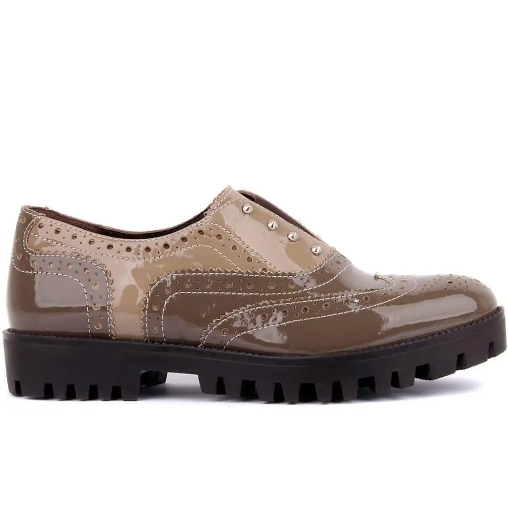 

Sail-Lakers Mink Patent Leather Women Casual Shoes
