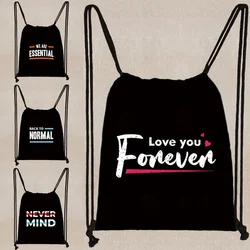 Cute Printing Drawstring Bag Backpack 2022 New Fashion Backpacks Unisex Shoulder Bag Daily  Useful Outdoor Fitness Sundries Bags