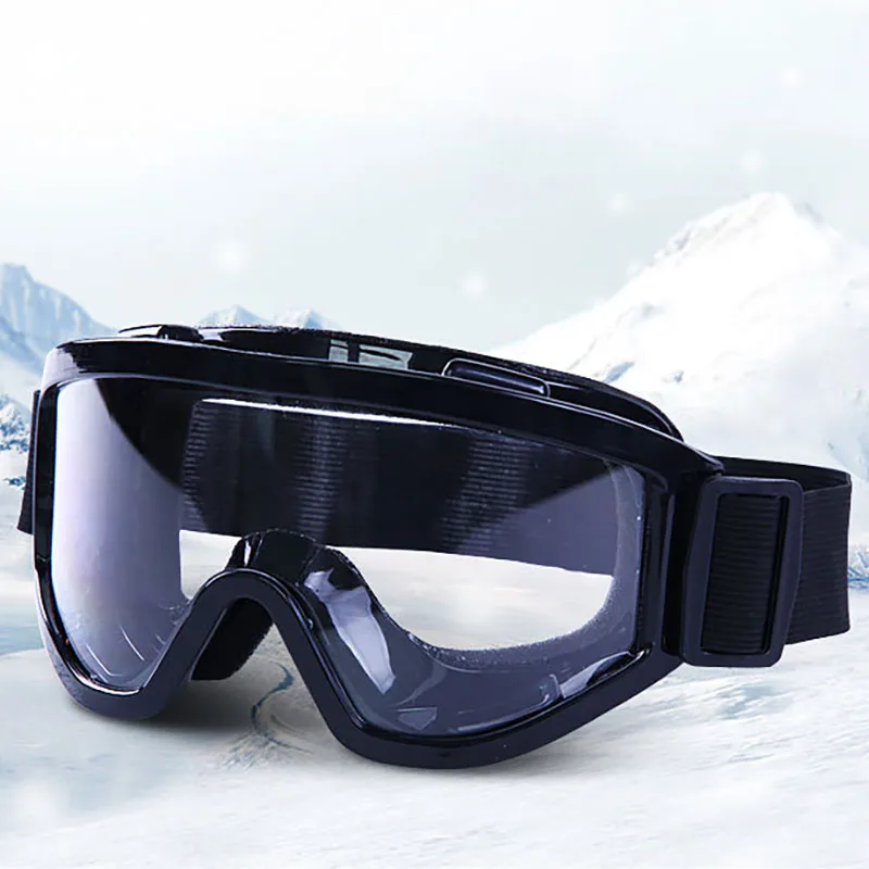 Transparent Anti-fog Dustproof Big Ski Mask Glasses Skiing Snow Men Women Snowboard Goggles