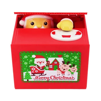 

Hot Selling Santa Claus Electronic Piggy Bank Creative Money Box Auto Pick Coin Money Safe Box For Kids Gift Desk Toy