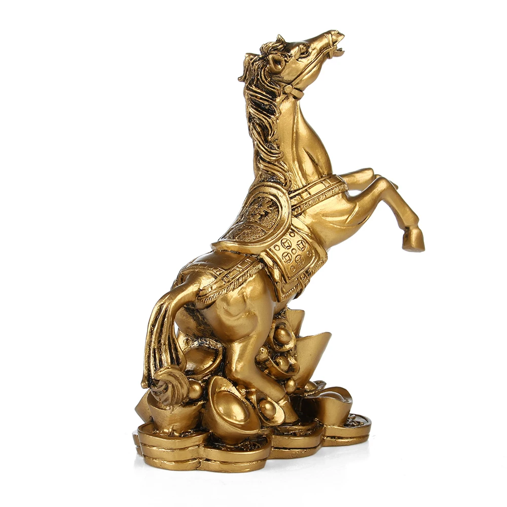 Смола лошадь ремесленные украшения для дома ретро золотая Статуэтка «Лошадь» скульптура лошади украшения офиса аксессуары