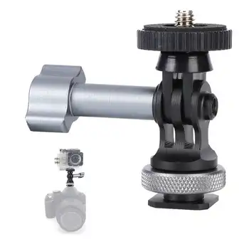 

camera part Hot Shoe to 1/4IN Screw Adapter Base 180 Degree Movement Expansion Bracket Hot Shoe Stand camera devices