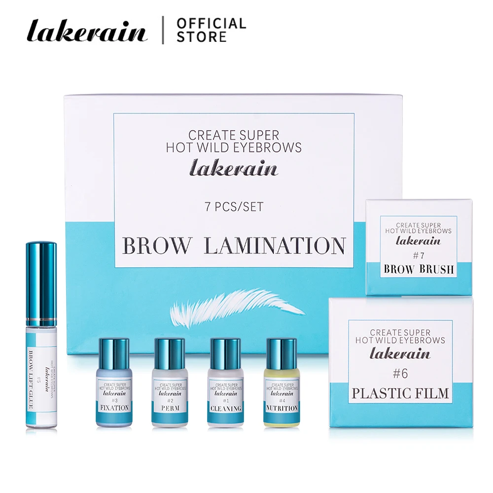 

Lakerain Semi-permanent Brow Lift Kit Eyebrow Lamination Kit Styling Perming Setting Curling Brow Lamination Eyelash Perm Set
