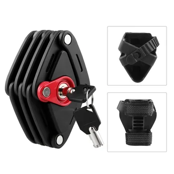 

Foldable Bike Lock 2 Keys Strong Security Anti-theft Bicycle Lock Heavy Duty Chain Cable Padlock Motorcycle Lock for Bicycle