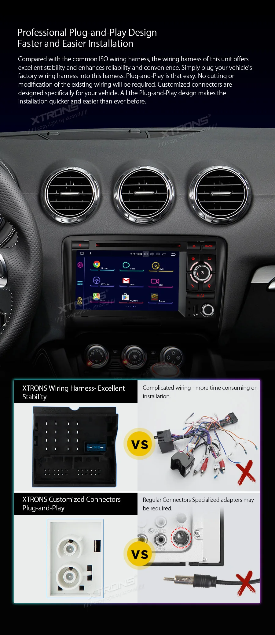 Clearance 7" Android 9.0 Pie OS Car DVD Multimedia GPS Radio for Audi TT MK2 (8J) 2006-2014 with 4GB RAM 64GB ROM & 2K Video Support 10