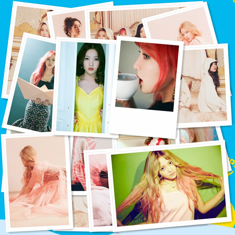 Kpop красный бархатный 2-й мини-альбом фотография Поляроида Lomo карты k-pop красный бархат вентиляторы подарки металлический ящик 30 шт./кор. Прямая поставка
