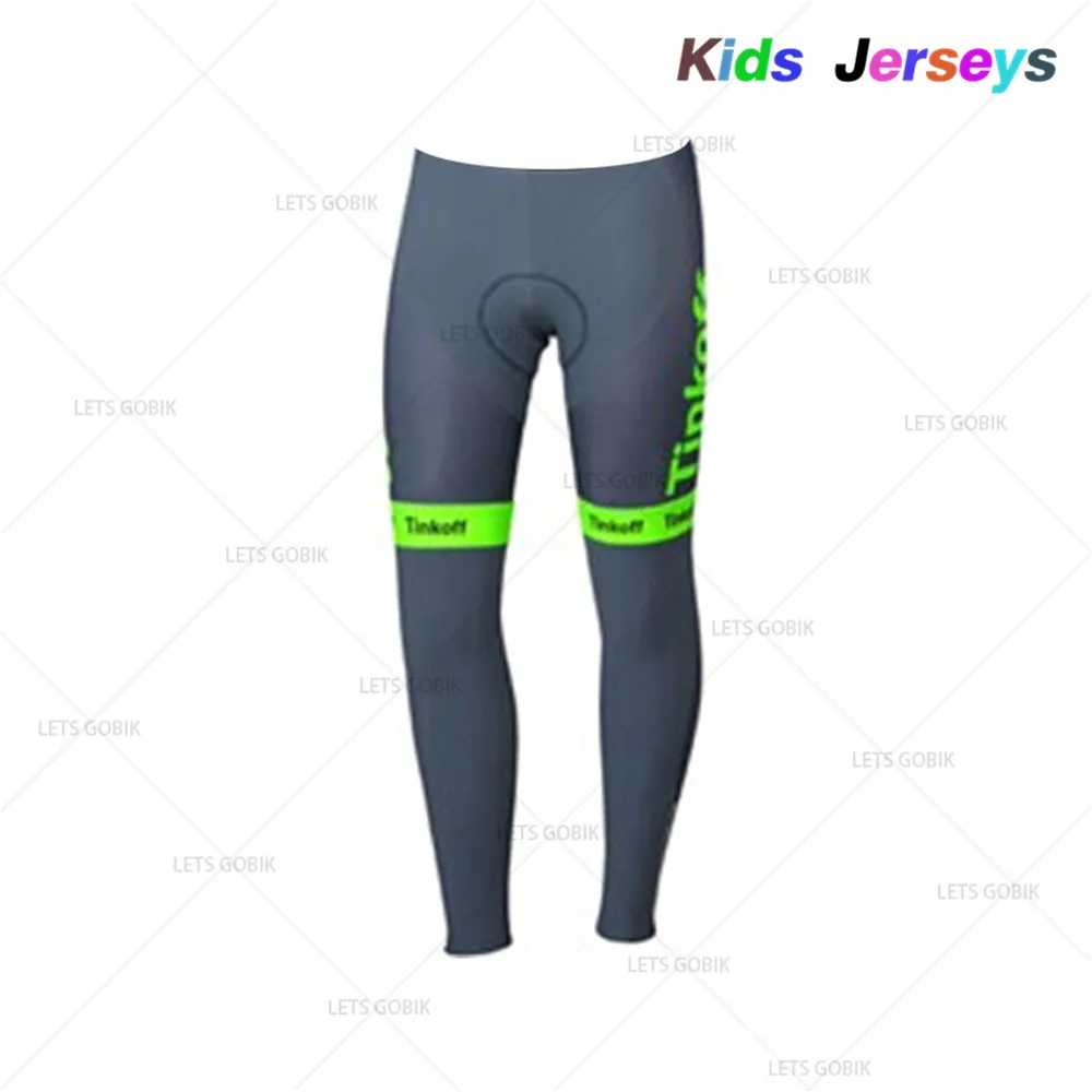PANTS Г. Детский комплект с длинными рукавами для велоспорта, Джерси Pro Team tinkoff, одежда для велоспорта на весну/осень дышащая, противоуф, велосипедная форма - Цвет: PANTS