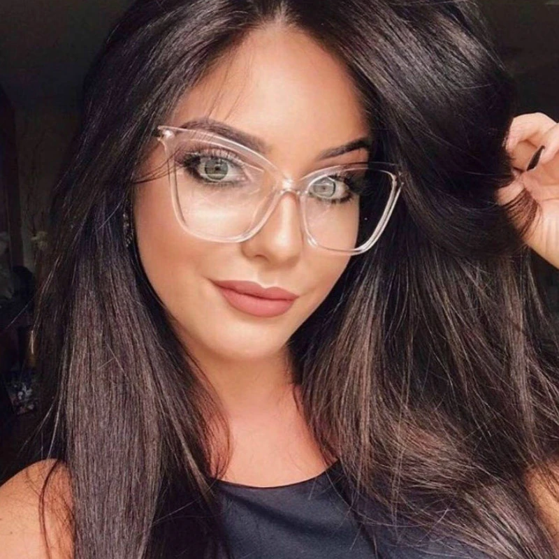 Montura de gafas de ojo de gato para mujer, lentes ópticas de diseñador de marca, de gran tamaño montura de Metal, Sexy, la moda, 2022|Las mujeres gafas de Marcos| - AliExpress