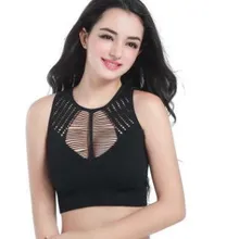 Женский спортивный бюстгальтер с выдолбленным эффектом, женские вибростойкие бюстгальтеры для йоги, бюстгальтеры с полной чашкой для фитнеса, спортивный топ, нижнее белье