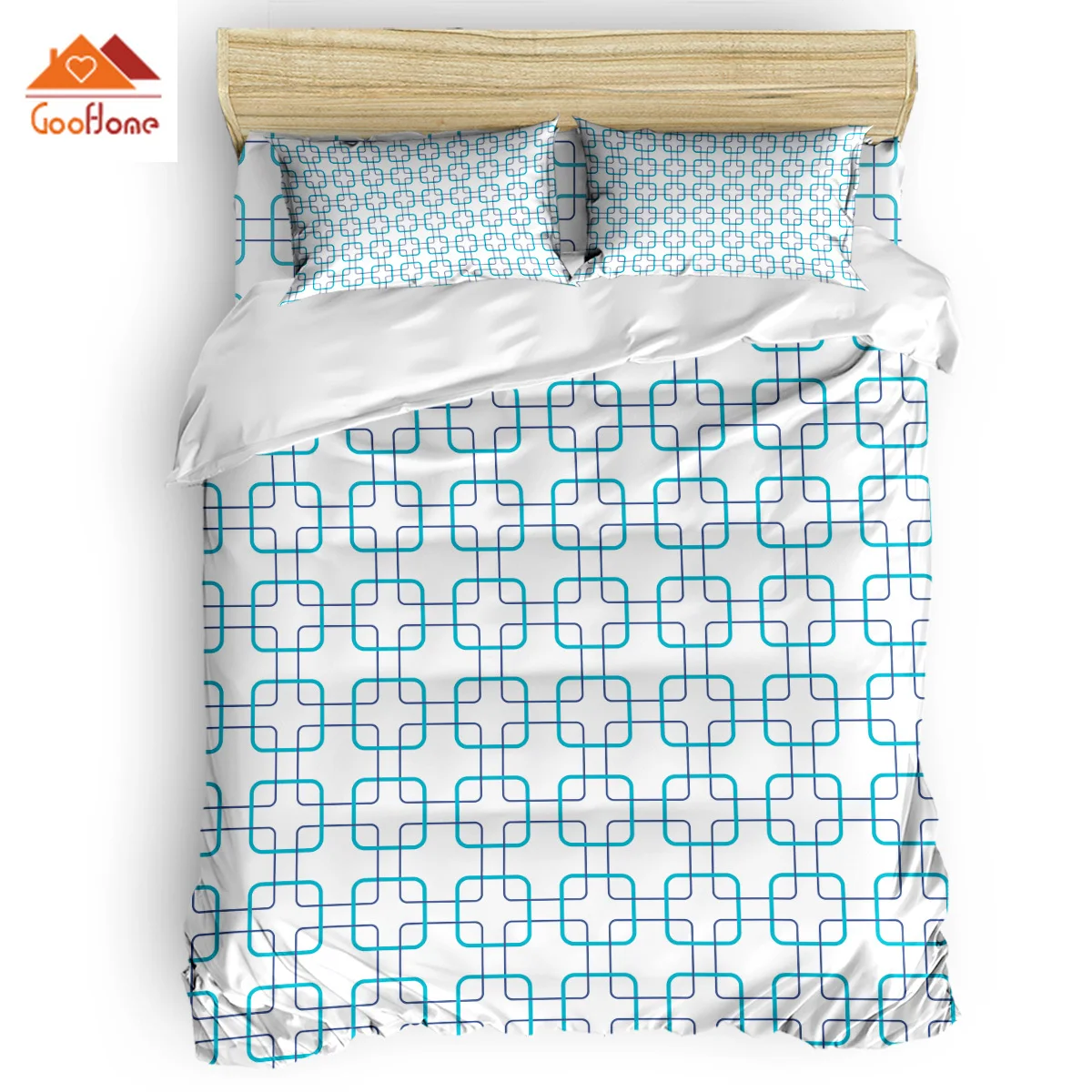 

Modern Geometry Duvet Cover Set Vintage Floral Art Design Collection of 3/4pcs Bedding Set Bed Sheet Pillowcases Cover Set