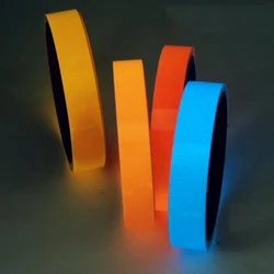 Ruban auto adhésif Fluorescent lumineux, adhésif, lueur dans la nuit, autocollants de scène, décoratif, bande fluorescente d'avertissement 