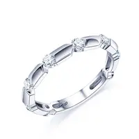 Tianyu Gems 10k White Gold Eternity Rings Moissanite Diamonds Women Wedding Rings Simple Classic Gemsotnes Fine Jewelry Gifts
