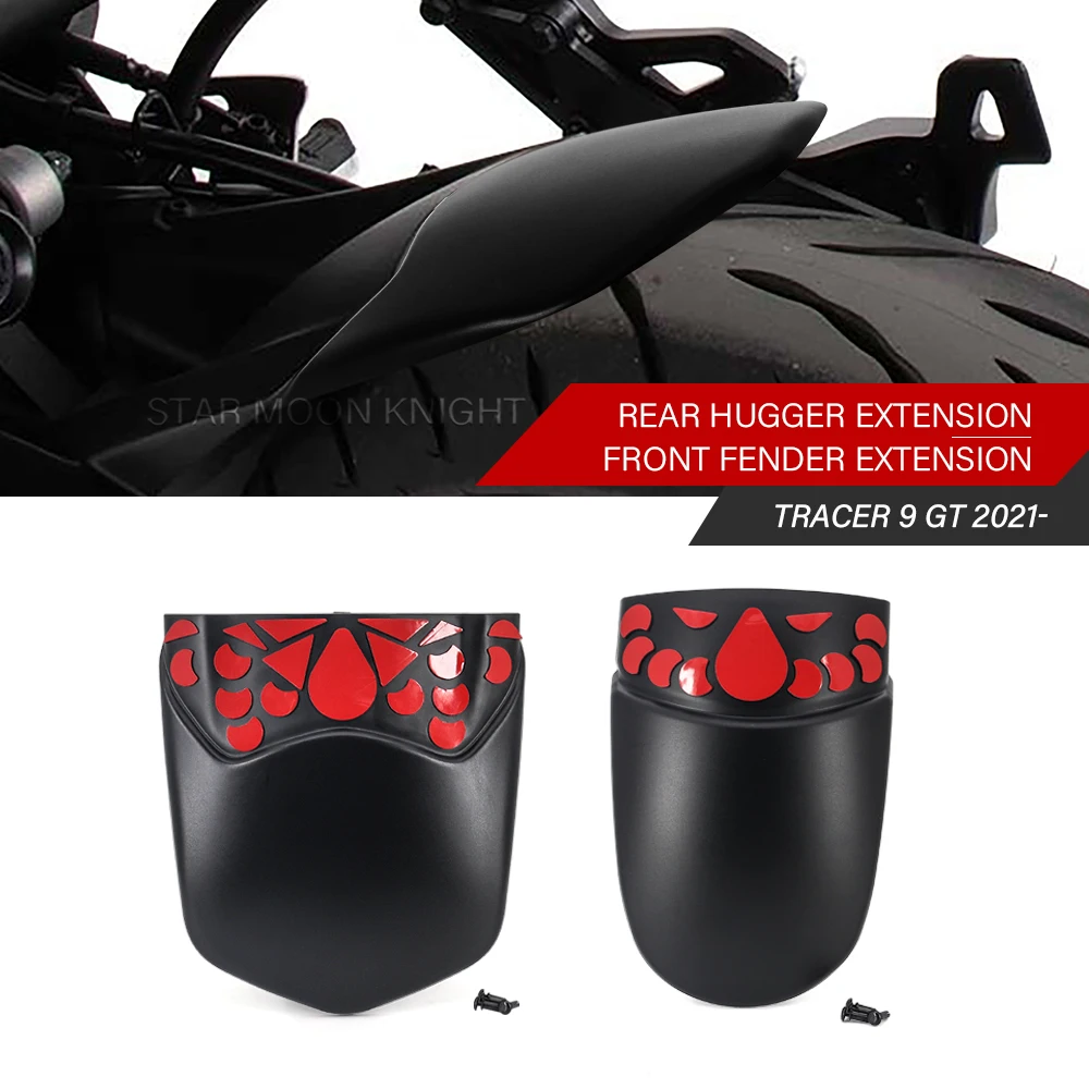 Motorcycle Accessories Front / Rear Fender Mudguard Extender Hugger Extension Refit For Yamaha Tracer 9 GT Tracer9 2021 -