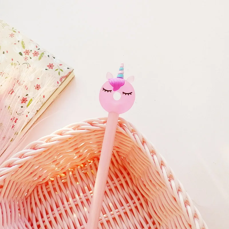 Радуга Единорог детская мультипликационная гелевая ручка милые Kawaii красивые черные чернила ручка для девочки детский подарок канцелярские принадлежности для офиса и школы - Цвет: unicorn 10