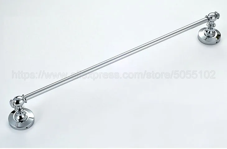 Towel Bars Single Rail Polished Chrome Wall Shelf Towel Rack Hanger Bath Shelves Bathroom Accessories Towel Holder zba803