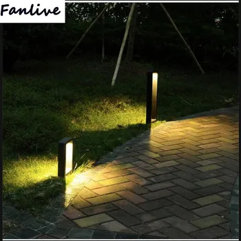 

6pcs Exterior Bollard 10W Outdoor Floor Light Garden Courtyard Road LED Lawn Lamp IP68 Waterproof Aluminium AC85-265V/DC12V