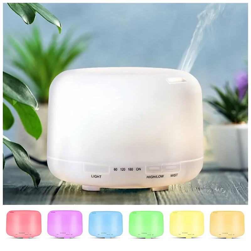 Air Humidifier Essential oil diffuser 300ML 500ML LED Lamp Aroma Diffuser Electric Ultrasonic Cool Mist Maker Fogger Humidifier