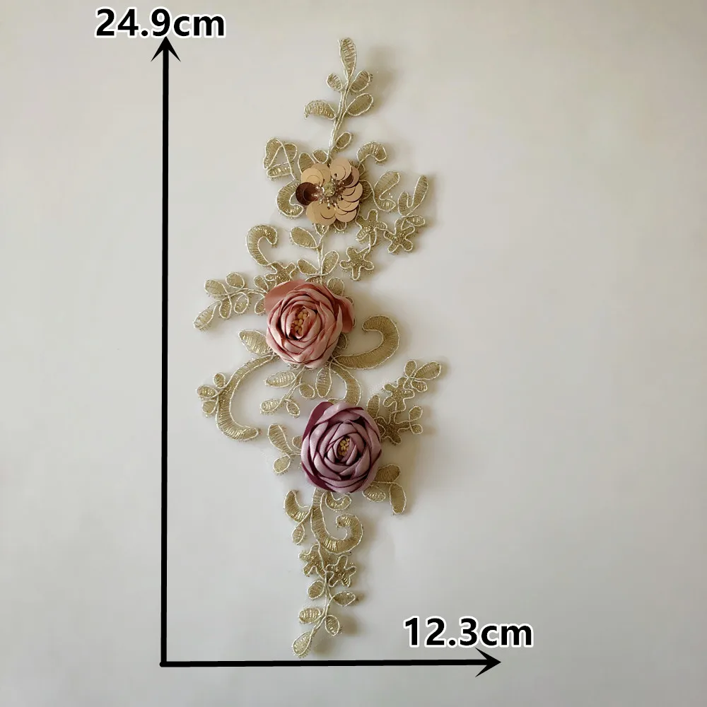 Горячая Распродажа 3D цветок декольте кружевной воротник тканевый Аппликация DIY вышивка кружевная ткань декольте Аппликация товары для шитья и рукоделия - Цвет: YL1898