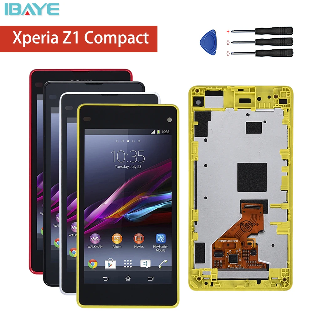 LCD Display for Sony Xperia Z1 Compact Mini D5503 M51W Touch Screen Digitizer Assembly + Glue Repair Tools |