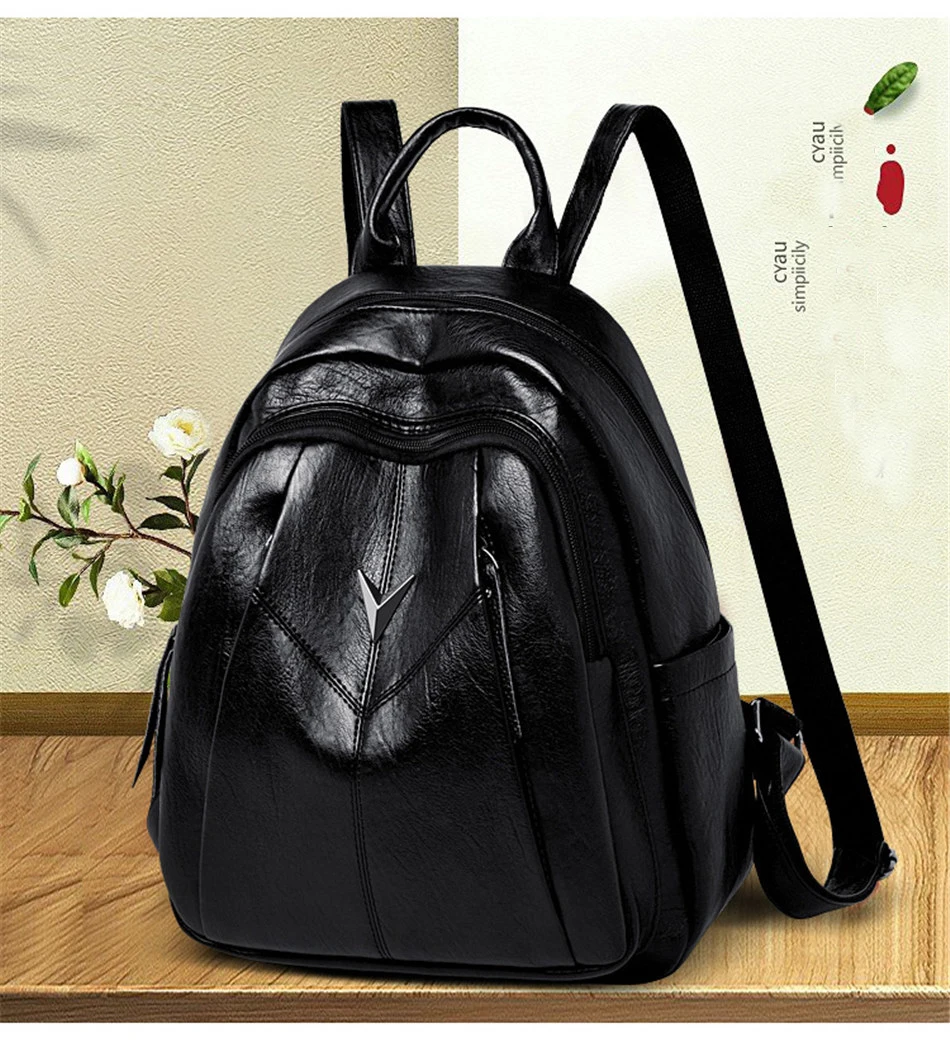 Школьные сумки для девочек-подростков, Mochilas, элегантный стиль, рюкзак для путешествий, Женский мягкий кожаный Многофункциональный рюкзак для женщин