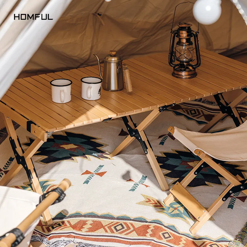 HOMFUL outdoor blanket picnic blanket mat thickened portable camping picnic cloth beach tent mat shawl