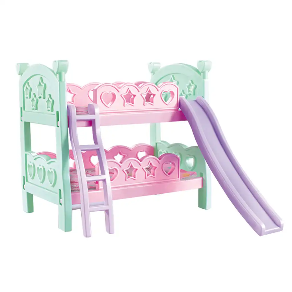Letto A Castello Con Scivolo E Scaletta Di Plastica In Miniatura Mobili Giocattolo Per Mellchan Bambole Accessori Dolls Aliexpress