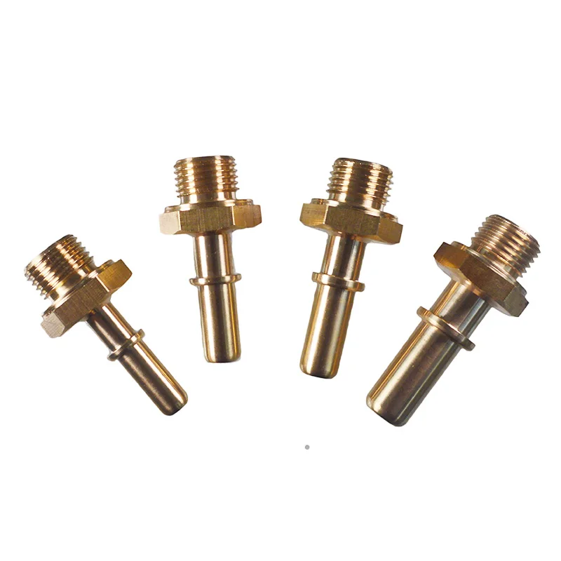Automotive Male End With Screw Connector Customize Brass Fitting Metal