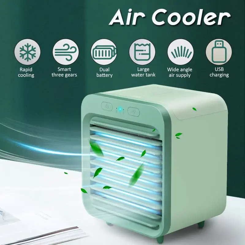 3 Modes Portable Mini USB Humidifier LED Air Conditioner Air Cooler Cooling Fan 
