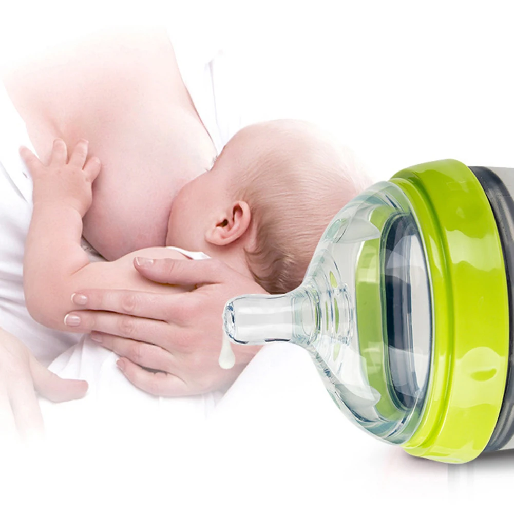 Baby Milk Bottle Baby Breast milk Bottle Wide Neck Silicone NIpple Feeding Weaning Milk Container Breast Milk Weaning Artifact